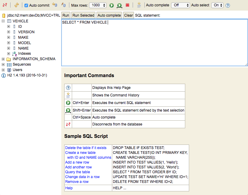 DB Console