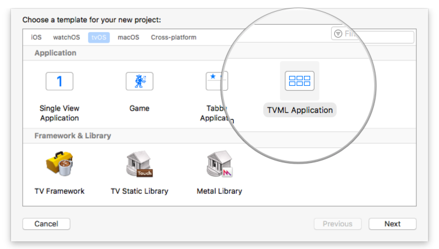 tvOSProjectTemplateTvml